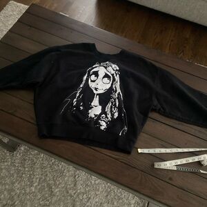 Tim Burton’s Corpse Bride black cropped sweatshirt size-S\M